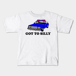 Hilarious Got Too Silly Goose in Police Car Tee Kids T-Shirt